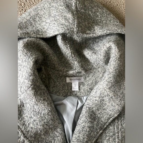 Motherhood Maternity - gray wool coat, size Large - Picture 3 of 6